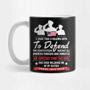 Veteran Took Solemn Oath to Defend USA Mug